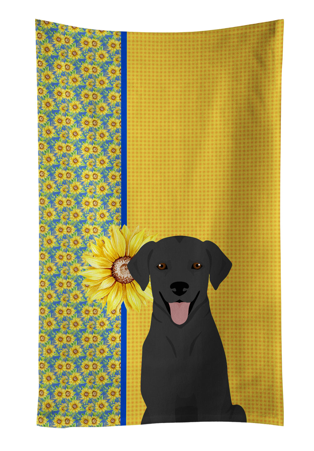 Buy this Summer Sunflowers Black Labrador Retriever Kitchen Towel