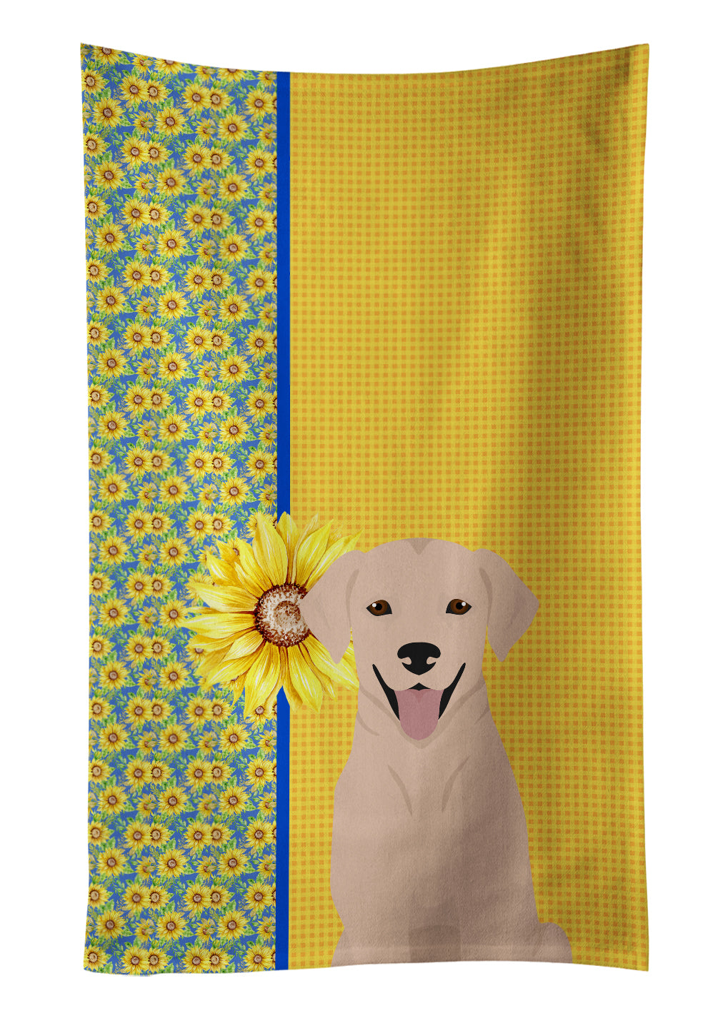 Buy this Summer Sunflowers Yellow Labrador Retriever Kitchen Towel