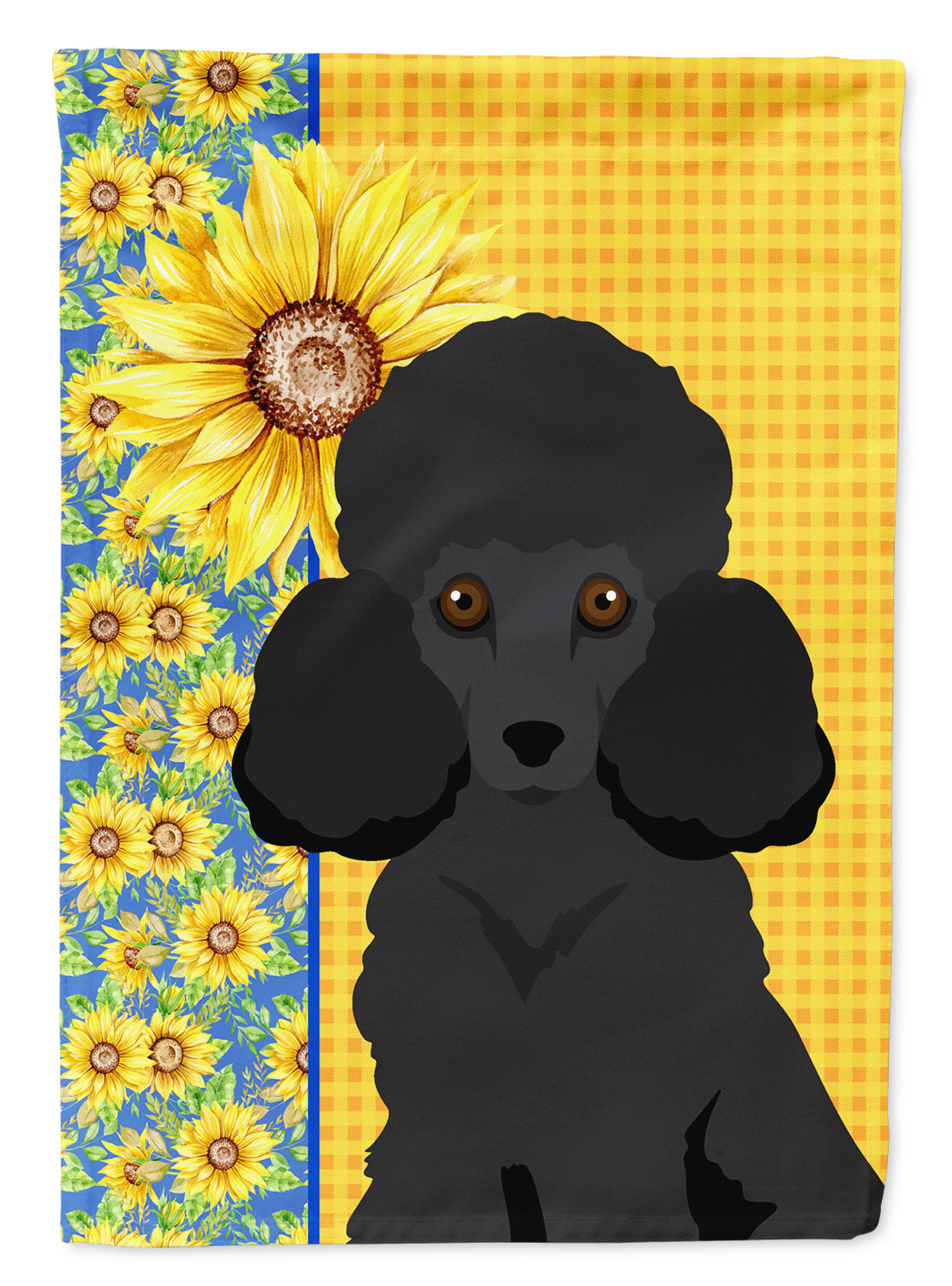 Summer Sunflowers Toy Black Poodle Flag Garden Size