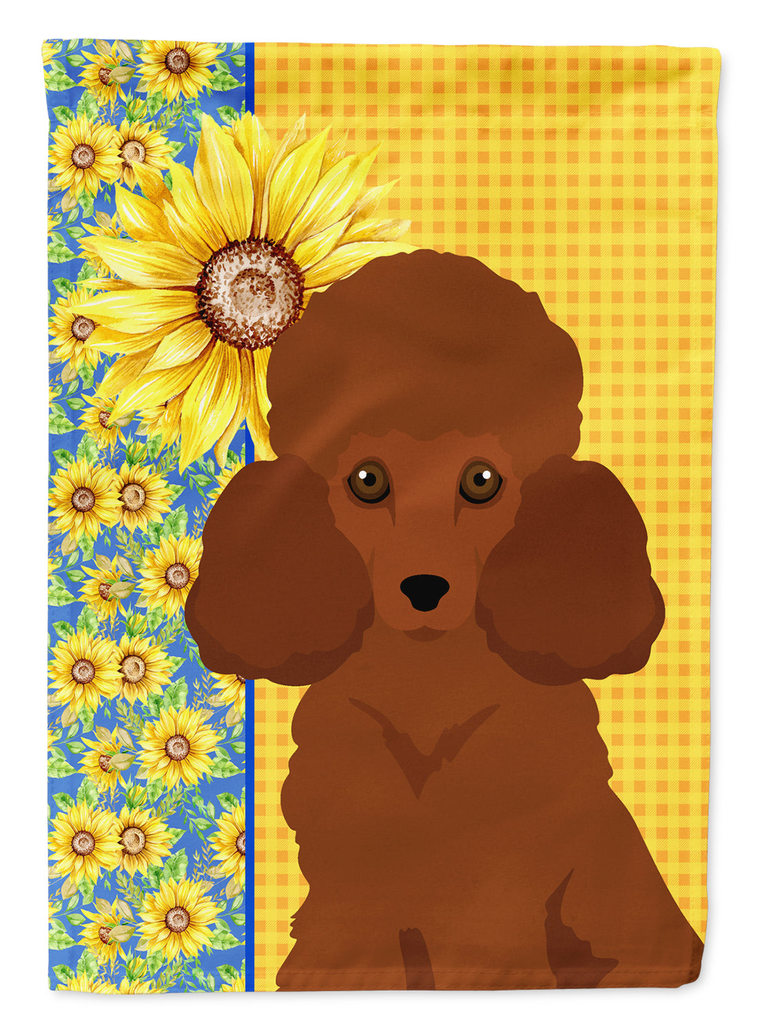 Summer Sunflowers Toy Red Poodle Flag Garden Size  the-store.com.