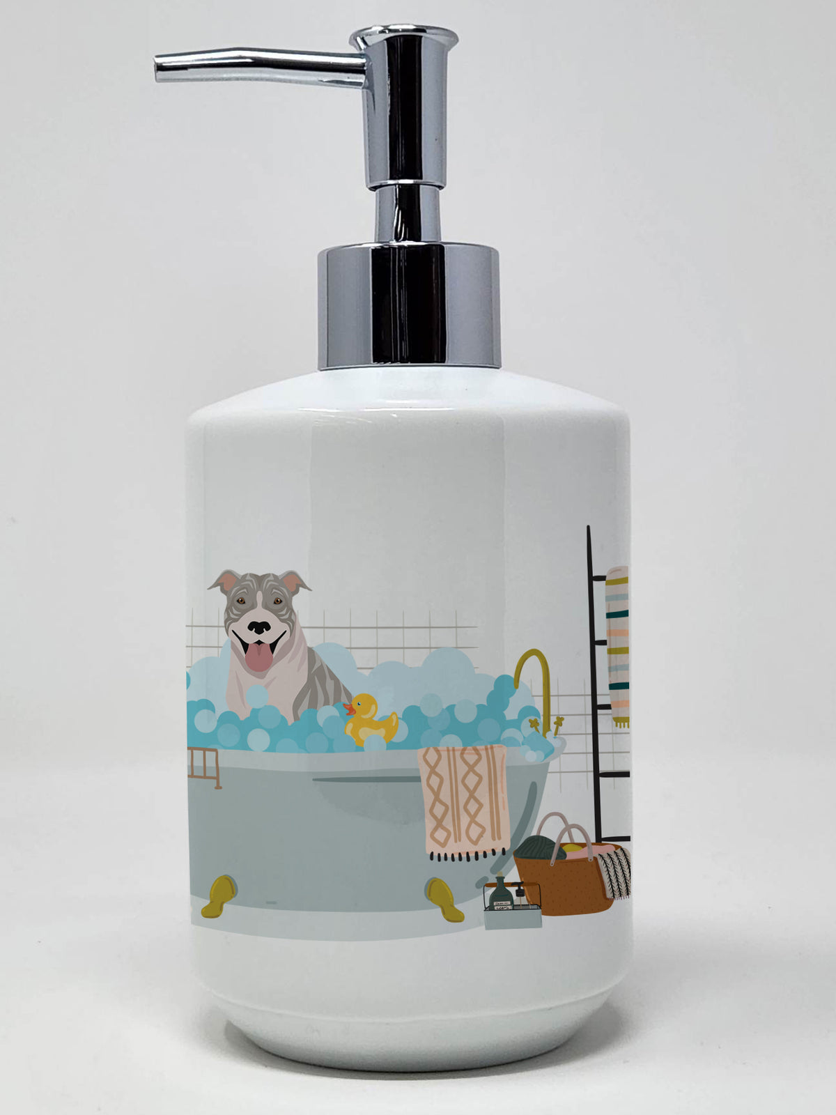 Buy this Blue Brindle Pit Bull Terrier Ceramic Soap Dispenser