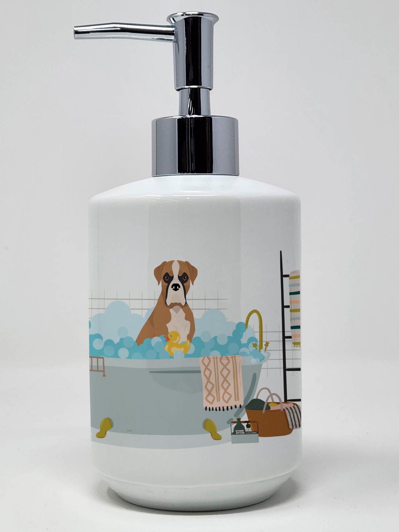 Buy this Natural Eared Fawn Boxer Ceramic Soap Dispenser