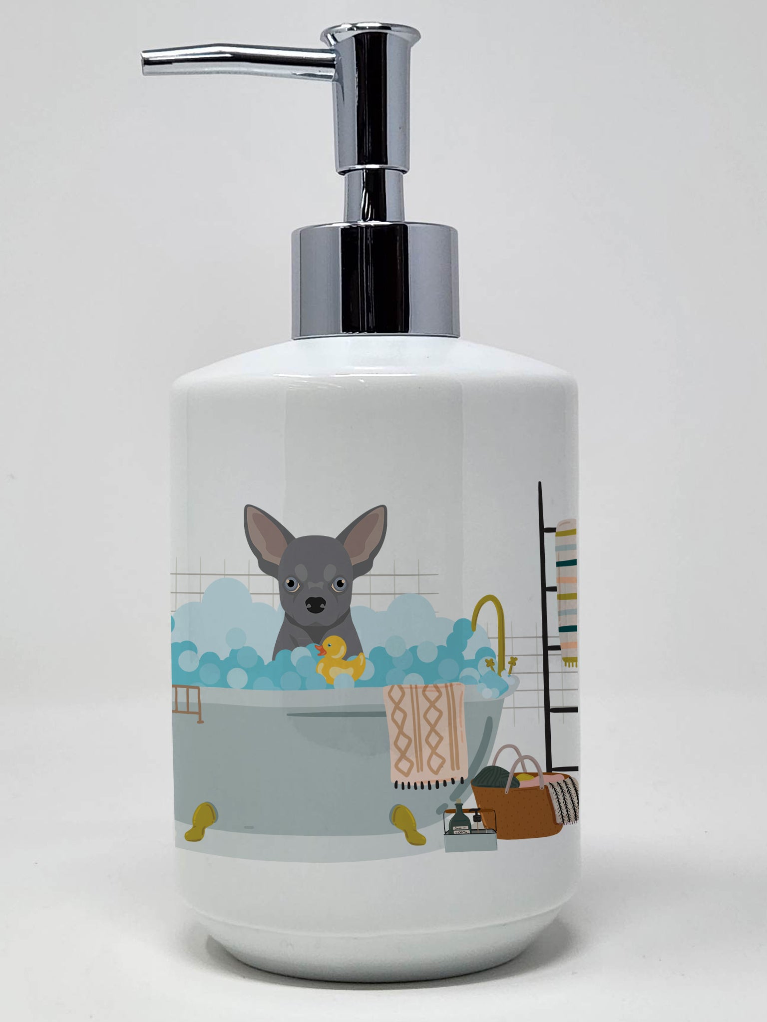 Buy this Blue Chihuahua Ceramic Soap Dispenser