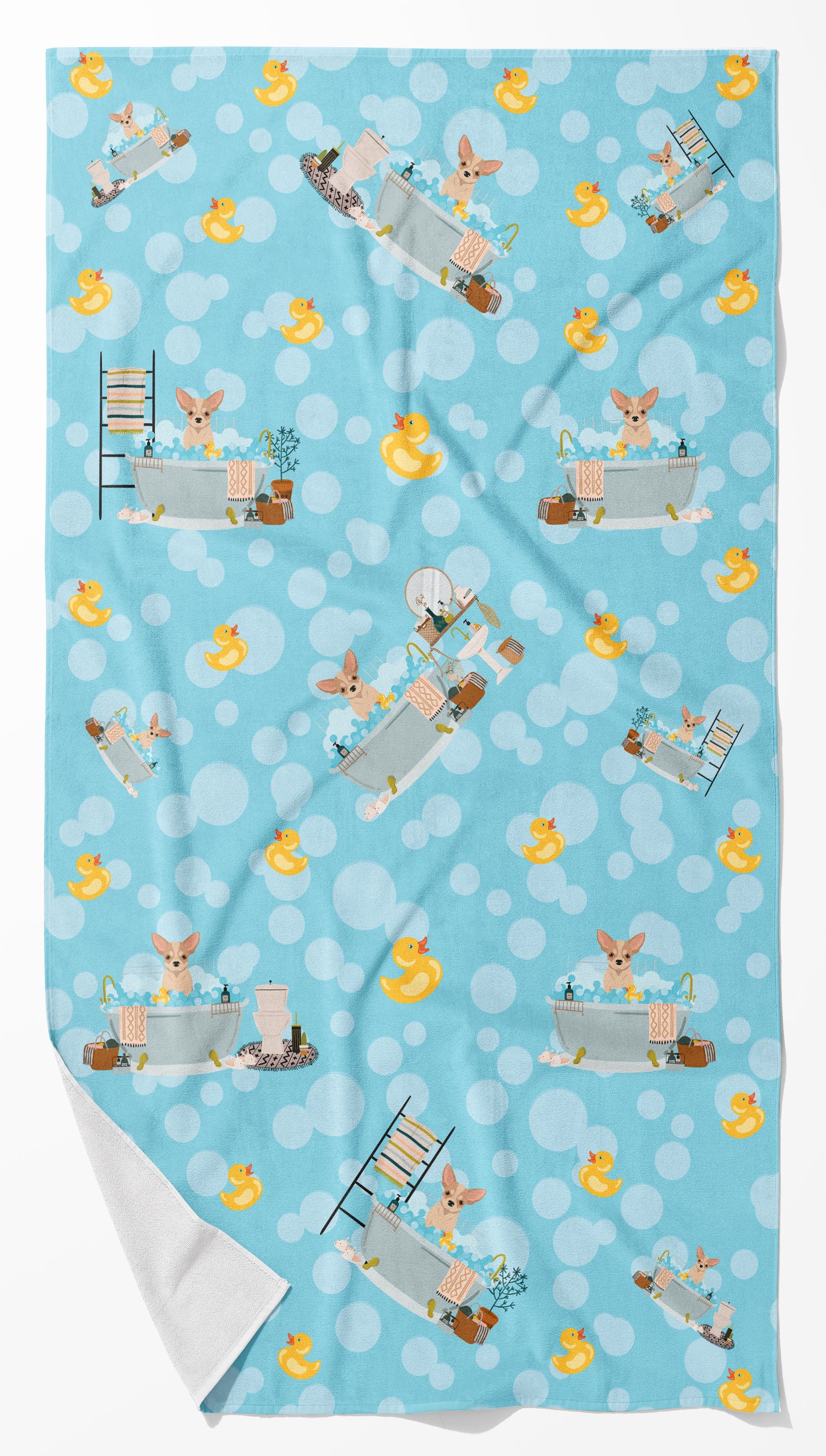 Buy this Fawn and White Chihuahua Bath Towel Large