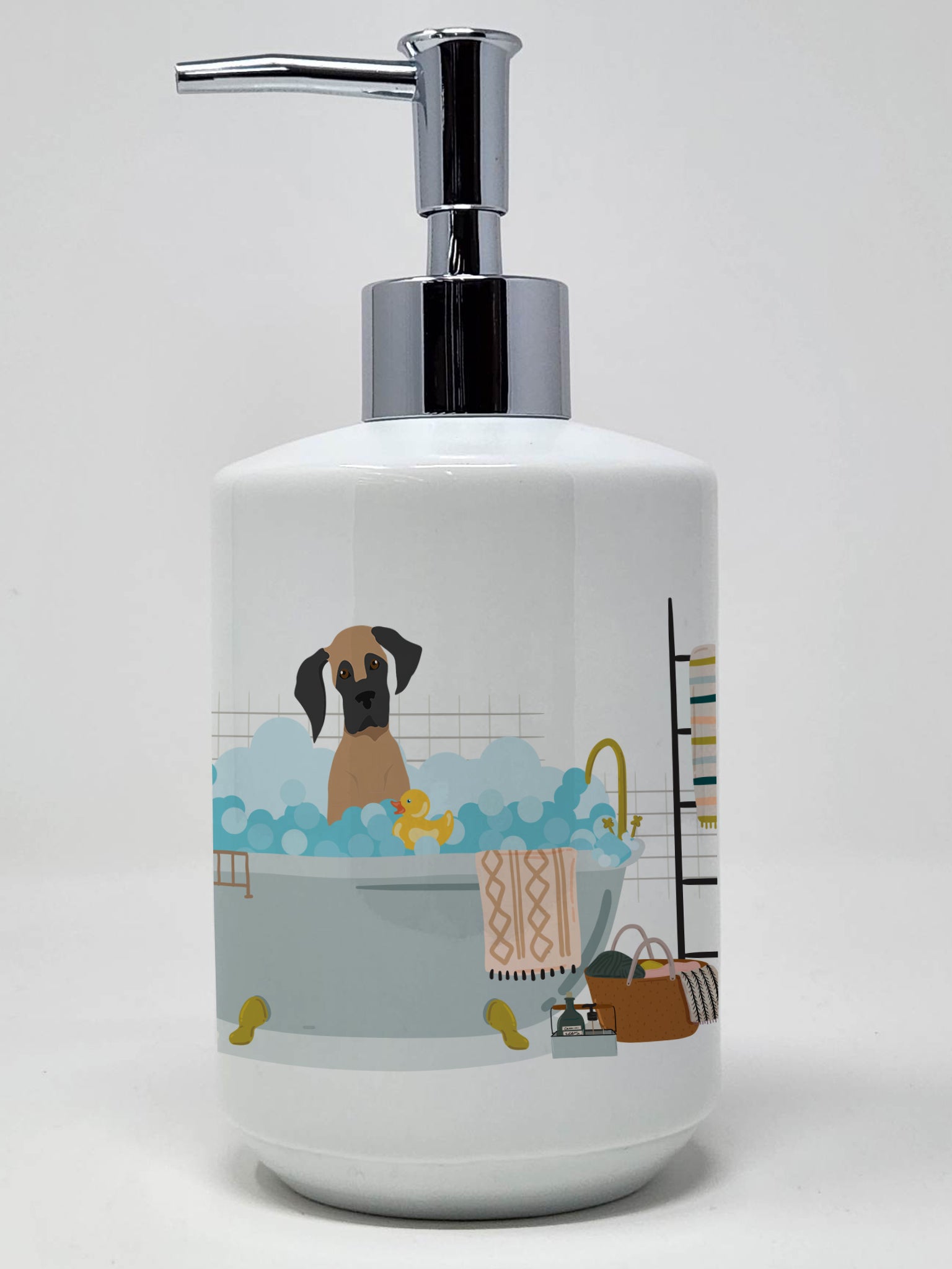Buy this Fawn Great Dane Ceramic Soap Dispenser