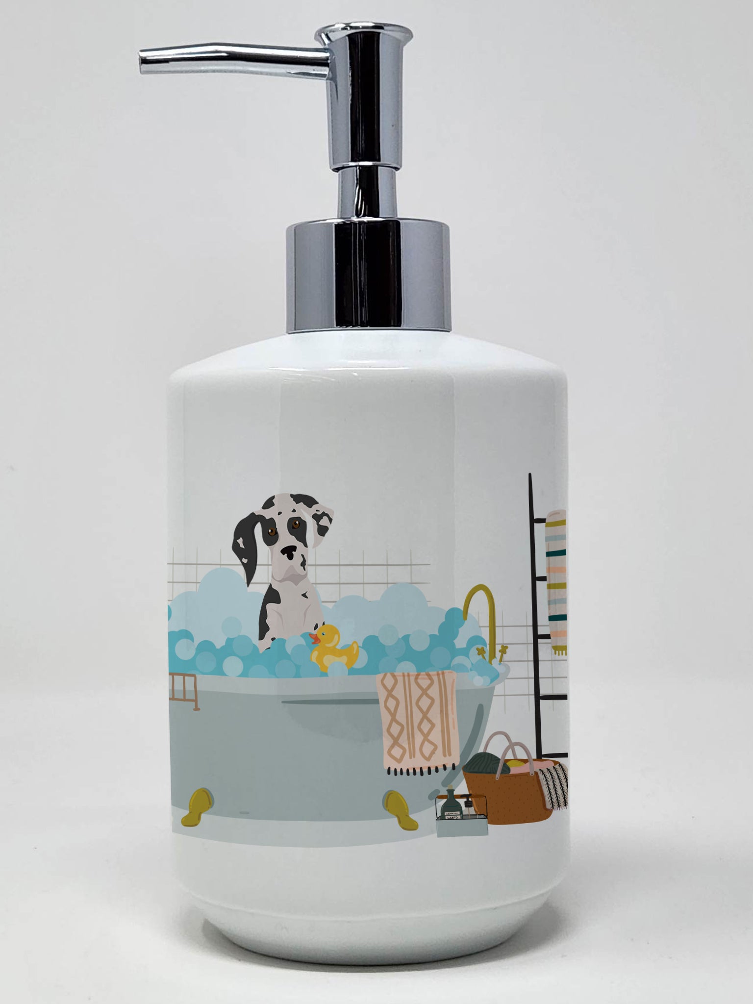 Buy this Harlequin Great Dane Ceramic Soap Dispenser