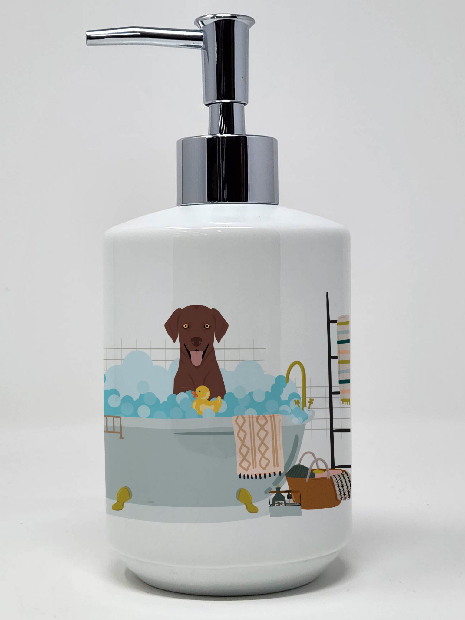 Buy this Chocolate Labrador Retriever Ceramic Soap Dispenser