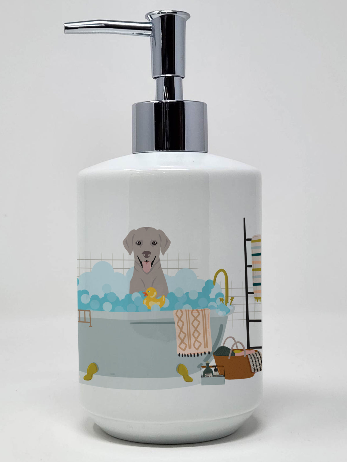 Buy this Gray Labrador Retriever Ceramic Soap Dispenser