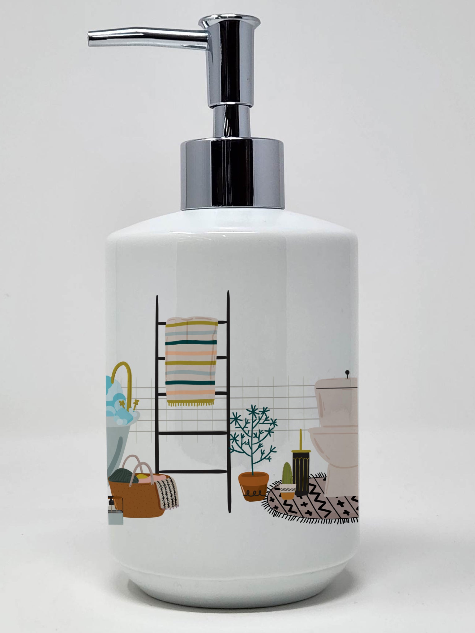 Buy this White Pekingese Ceramic Soap Dispenser