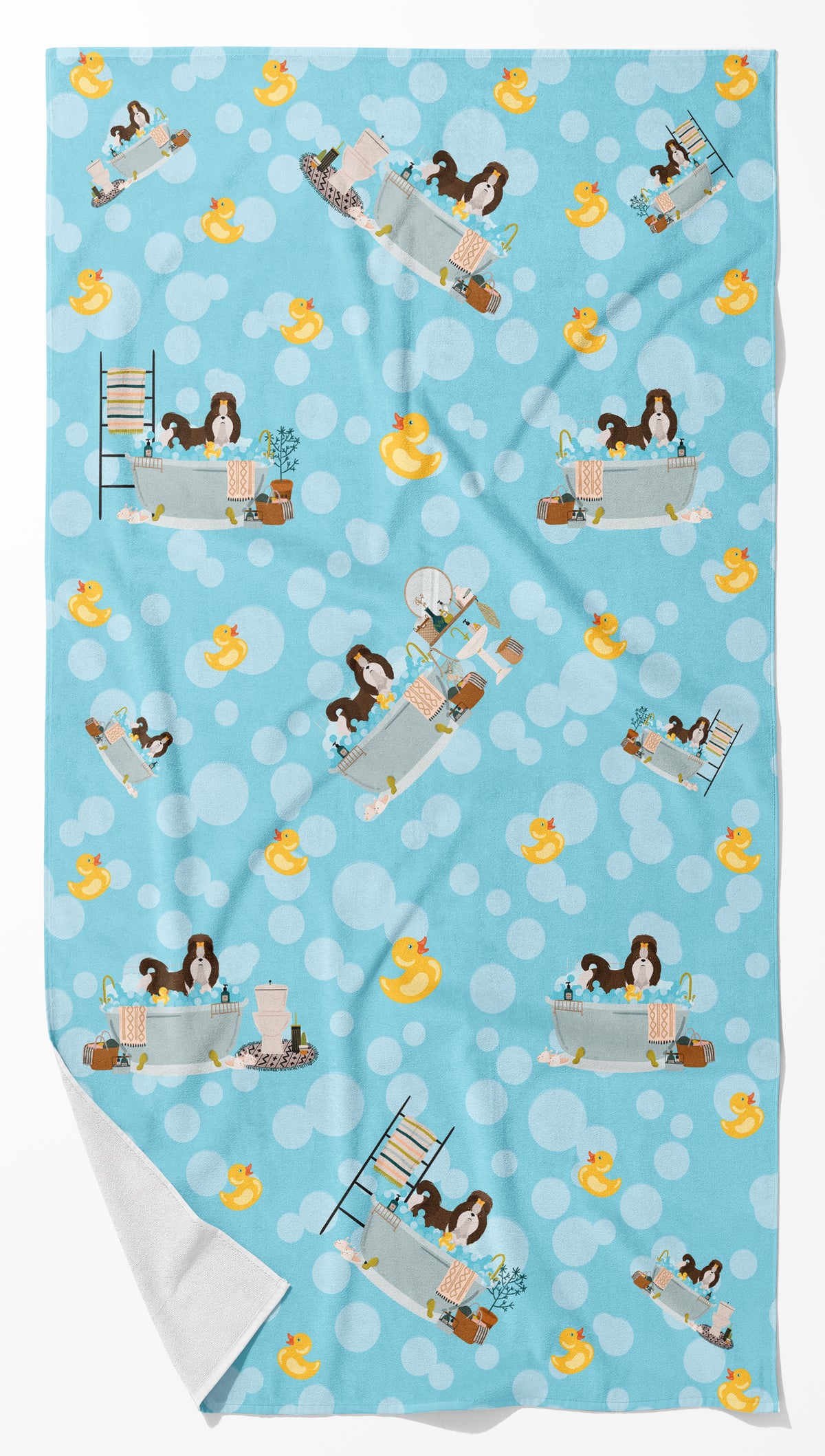 Buy this Liver and White Shih Tzu Bath Towel Large