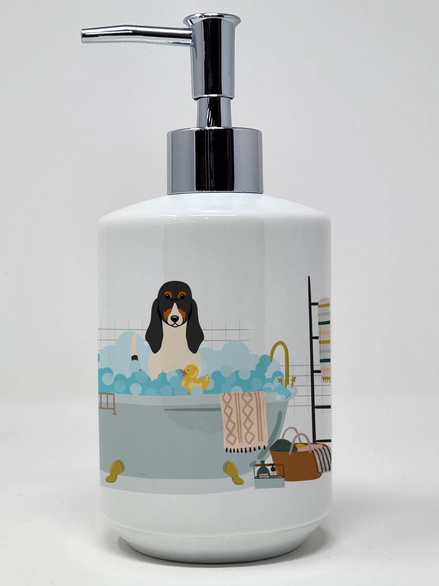 Buy this Swiss Hound in Bathtub Ceramic Soap Dispenser