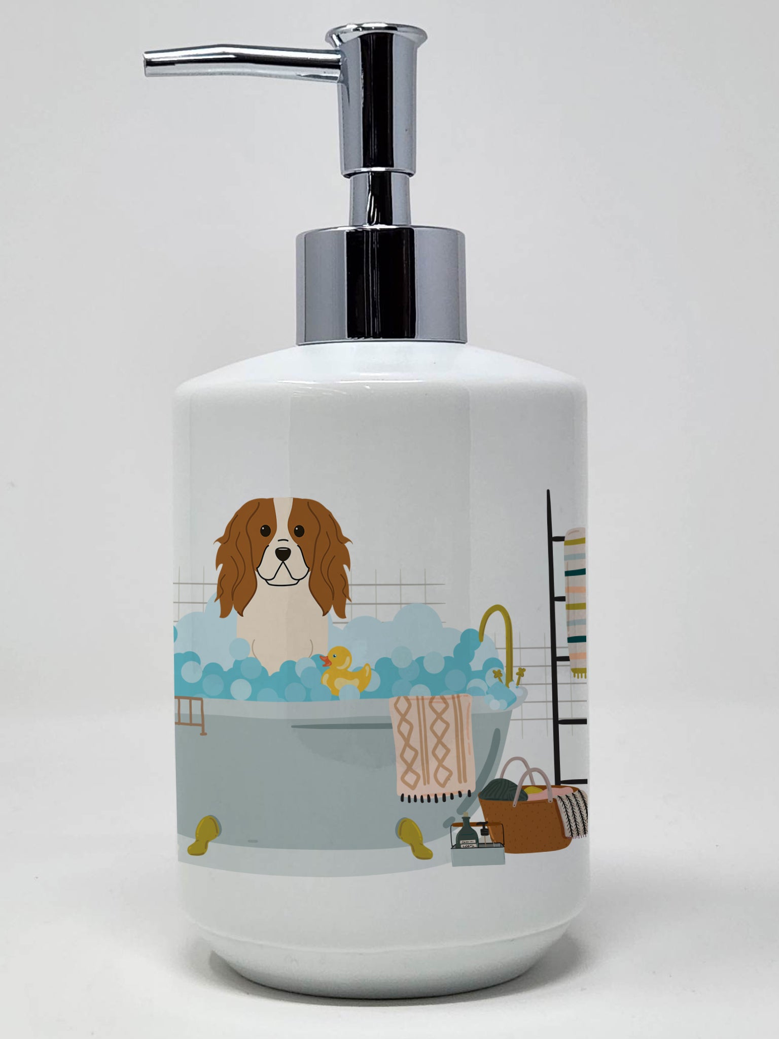 Buy this Cavalier Spaniel in Bathtub Ceramic Soap Dispenser