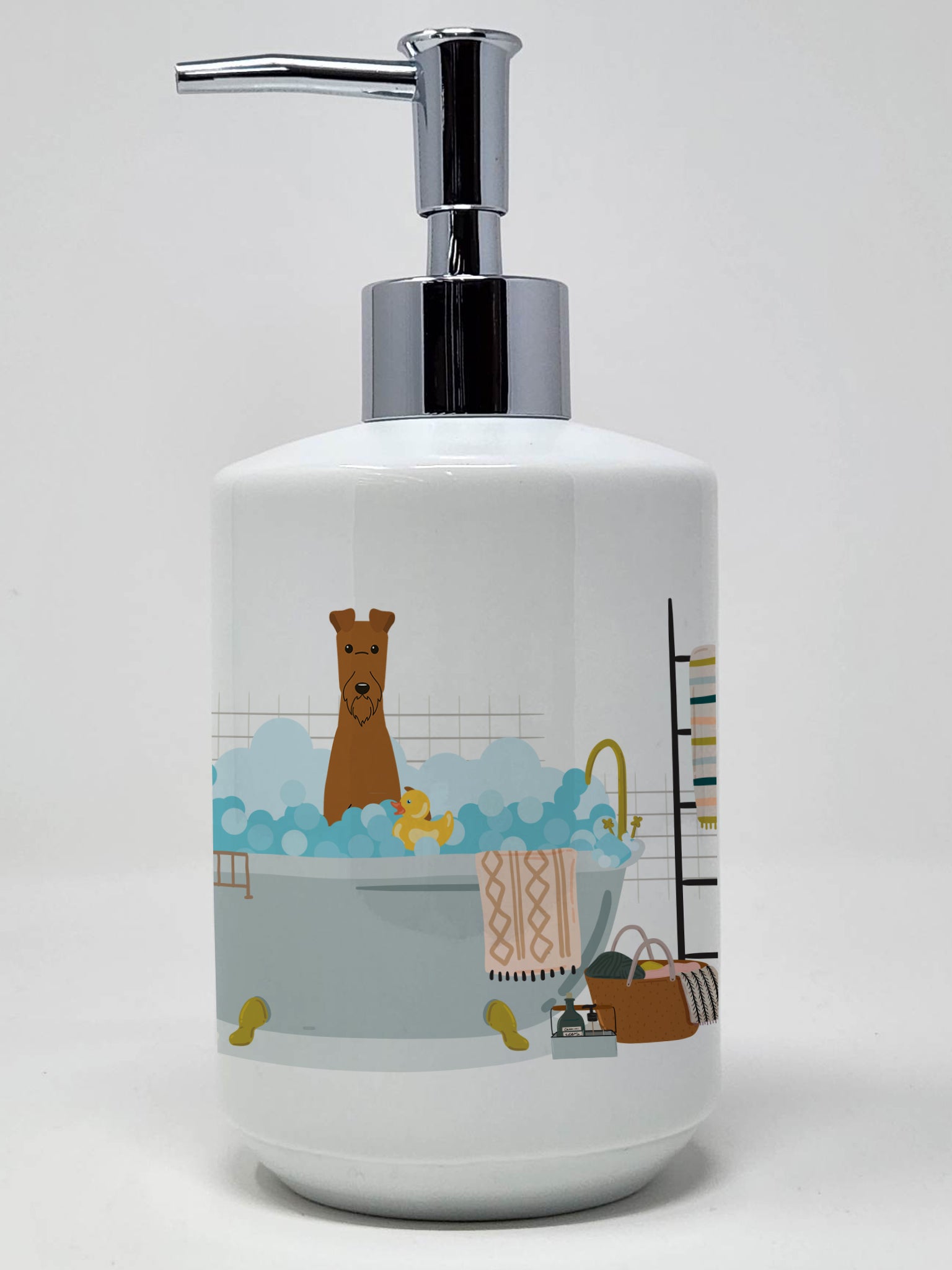 Buy this Irish Terrier in Bathtub Ceramic Soap Dispenser