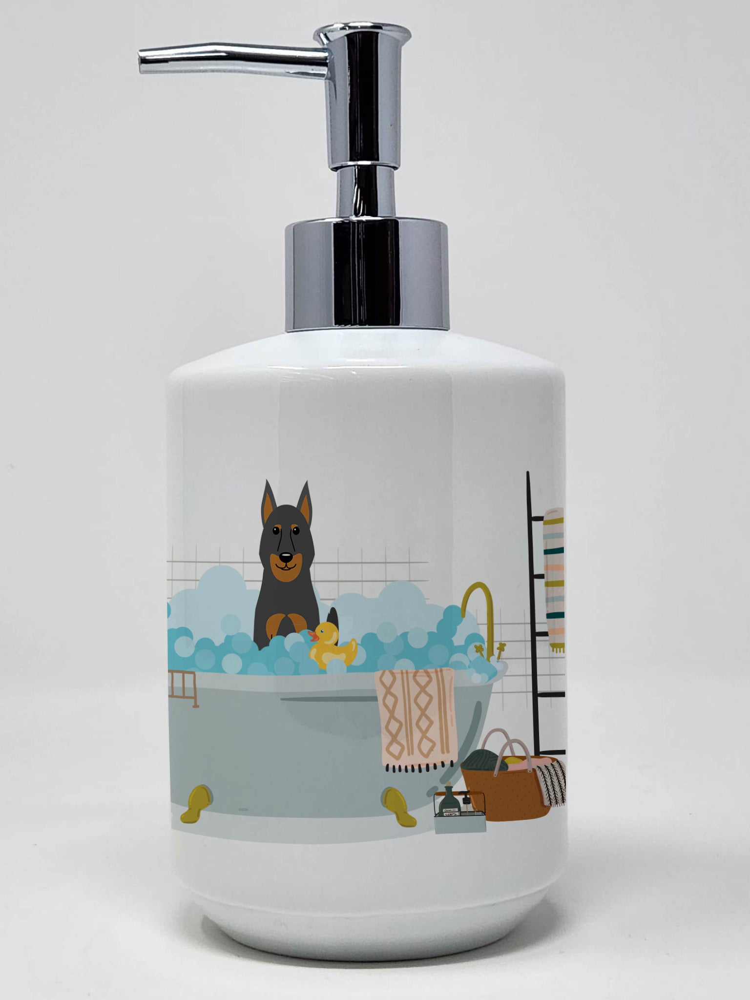 Buy this Beauce Shepherd Dog in Bathtub Ceramic Soap Dispenser