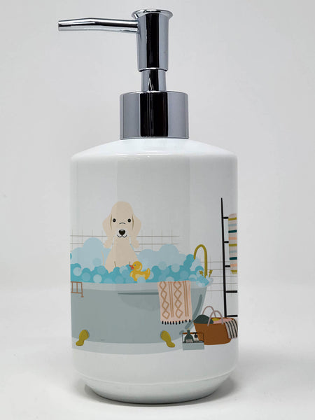 Buy this Sandy Bedlington Terrier in Bathtub Ceramic Soap Dispenser