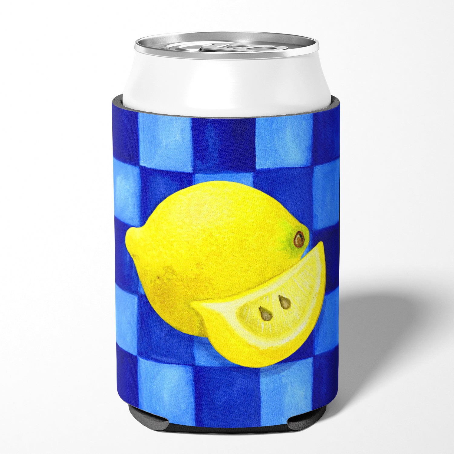 Lemon in Blue by Ute Nuhn Can or Bottle Hugger WHW0116CC.
