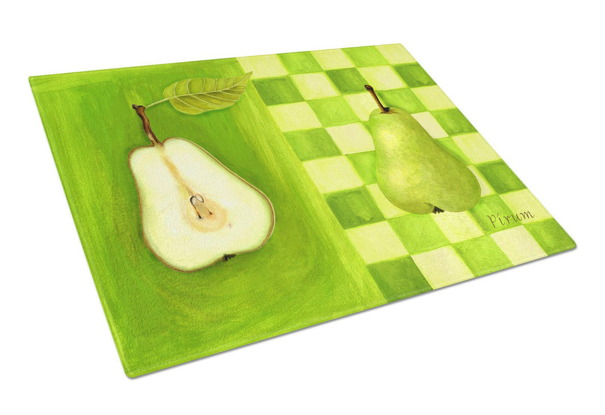 Pear by Ute Nuhn Glass Cutting Board Large WHW0121LCB by Caroline&#39;s Treasures