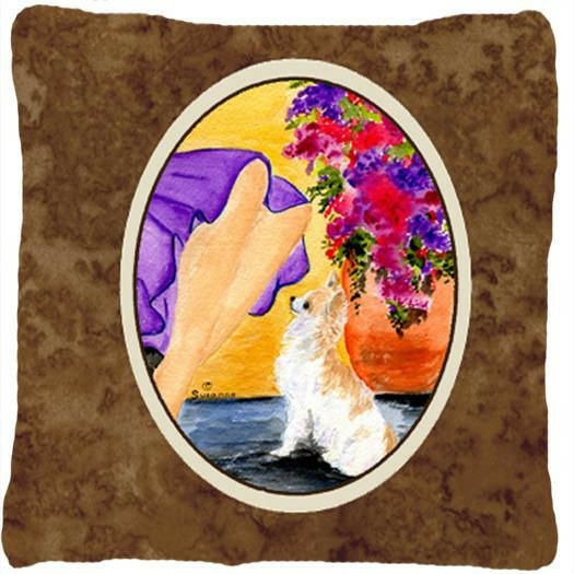 Lady with her Chihuahua Decorative   Canvas Fabric Pillow by Caroline's Treasures