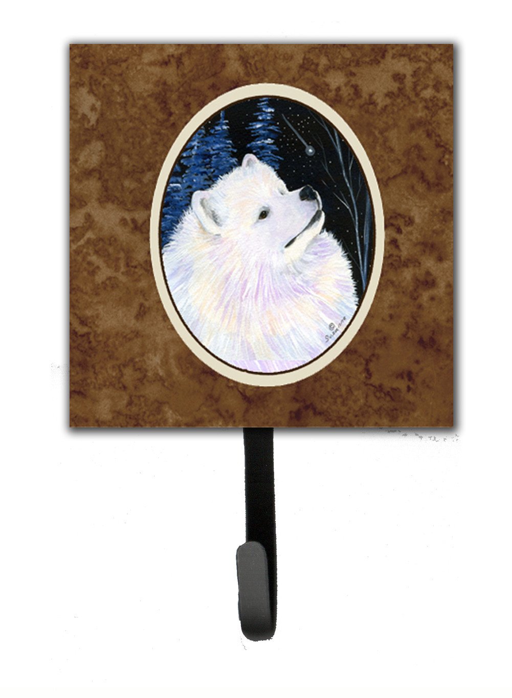 Starry Night Samoyed Leash Holder or Key Hook by Caroline&#39;s Treasures