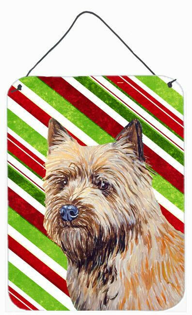Cairn Terrier Candy Cane Holiday Christmas Wall or Door Hanging Prints by Caroline&#39;s Treasures