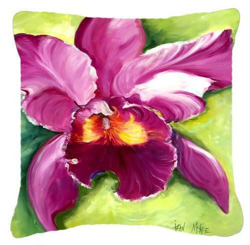 Orchid Canvas Fabric Decorative Pillow JMK1270PW1414 by Caroline&#39;s Treasures