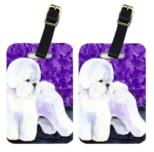 Pair of 2 Bichon Frise Luggage Tags by Caroline's Treasures