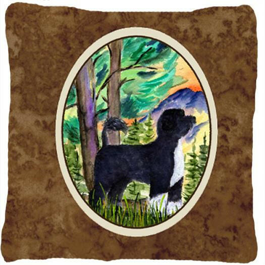 Portuguese Water Dog Decorative   Canvas Fabric Pillow by Caroline&#39;s Treasures