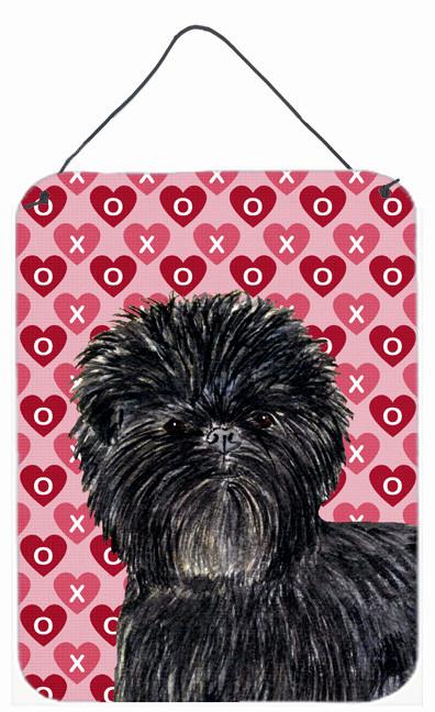 Affenpinscher Hearts Love and Valentine&#39;s Day Wall or Door Hanging Prints by Caroline&#39;s Treasures