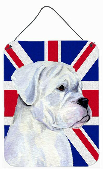Boxer with English Union Jack British Flag Wall or Door Hanging Prints SS4951DS1216 by Caroline&#39;s Treasures