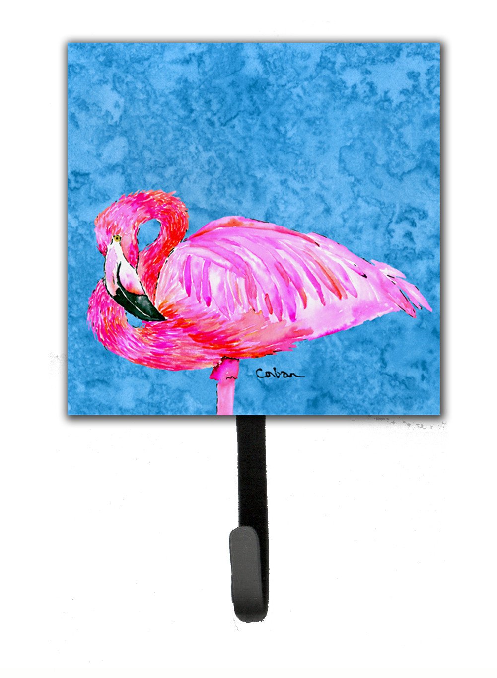 Bird - Flamingo Leash Holder or Key Hook by Caroline's Treasures