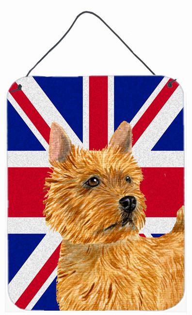 Norwich Terrier with English Union Jack British Flag Wall or Door Hanging Prints SS4941DS1216 by Caroline's Treasures