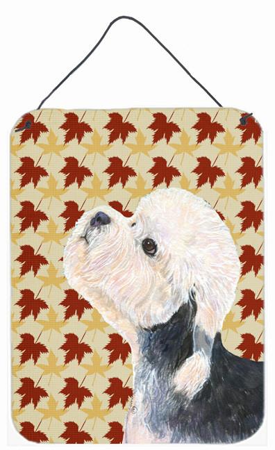 Dandie Dinmont Terrier Fall Leaves Portrait Wall or Door Hanging Prints by Caroline&#39;s Treasures