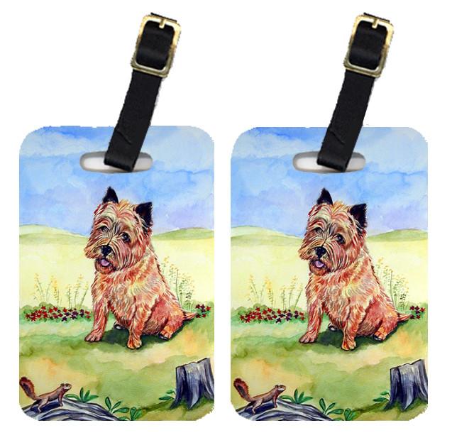 Pair of 2 Cairn Terrier and the chipmunk Luggage Tags by Caroline&#39;s Treasures