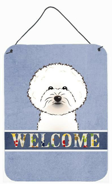 Bichon Frise Welcome Wall or Door Hanging Prints BB1403DS1216 by Caroline&#39;s Treasures