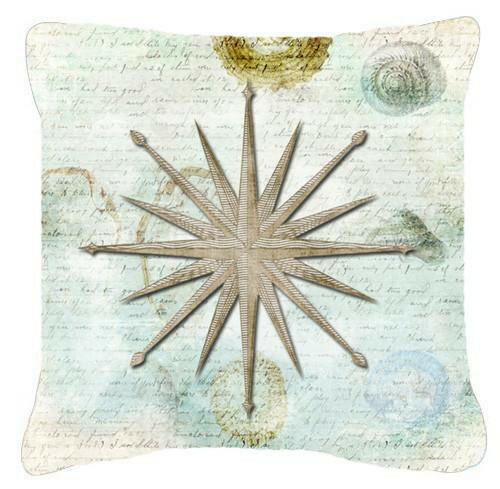 Shells Navagation Star   Canvas Fabric Decorative Pillow by Caroline&#39;s Treasures
