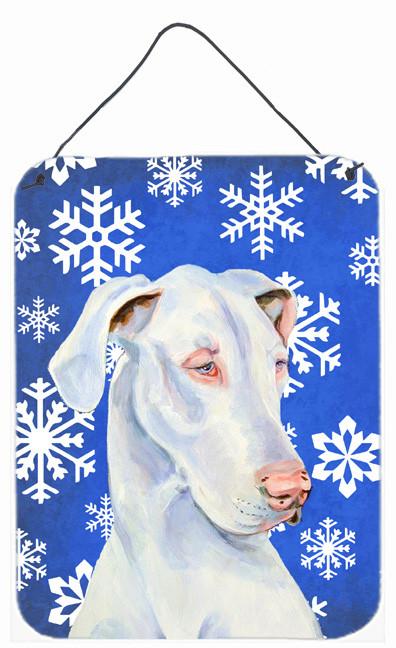 Great Dane Winter Snowflakes Holiday Wall or Door Hanging Prints by Caroline&#39;s Treasures