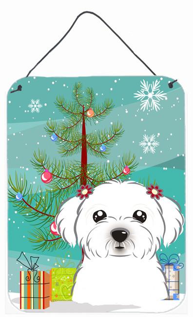 Christmas Tree and Maltese Wall or Door Hanging Prints BB1580DS1216 by Caroline&#39;s Treasures