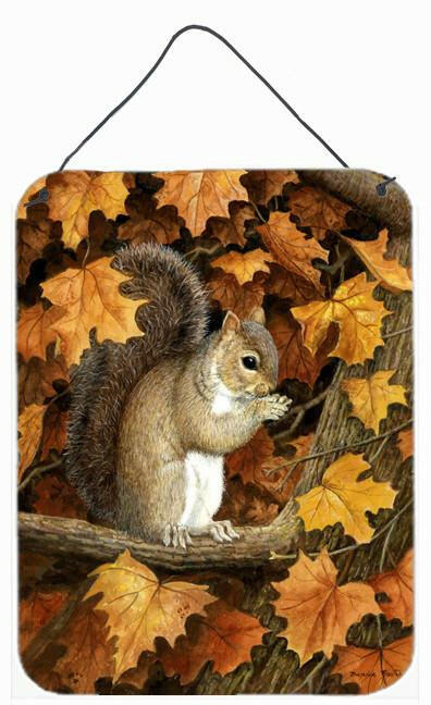 Autumn Grey Squirrel by Daphne Baxter Wall or Door Hanging Prints BDBA0388DS1216 by Caroline&#39;s Treasures