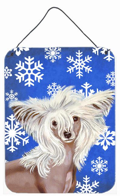 Chinese Crested Winter Snowflakes Holiday Wall or Door Hanging Prints by Caroline&#39;s Treasures