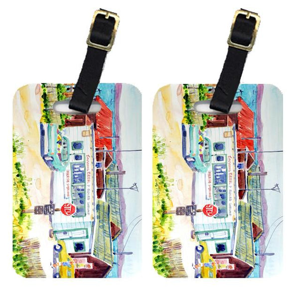 Pair of 2 Seafood Shack for fresh shrimp Luggage Tags by Caroline's Treasures