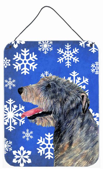 Irish Wolfhound Winter Snowflakes Holiday Wall or Door Hanging Prints by Caroline's Treasures