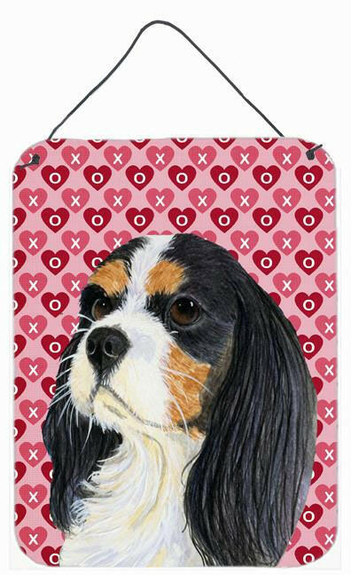 Cavalier Spaniel Hearts Love and Valentine&#39;s Day Wall or Door Hanging Prints by Caroline&#39;s Treasures