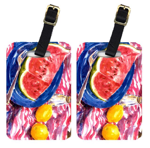 Pair of 2 Watermelon Luggage Tags by Caroline&#39;s Treasures