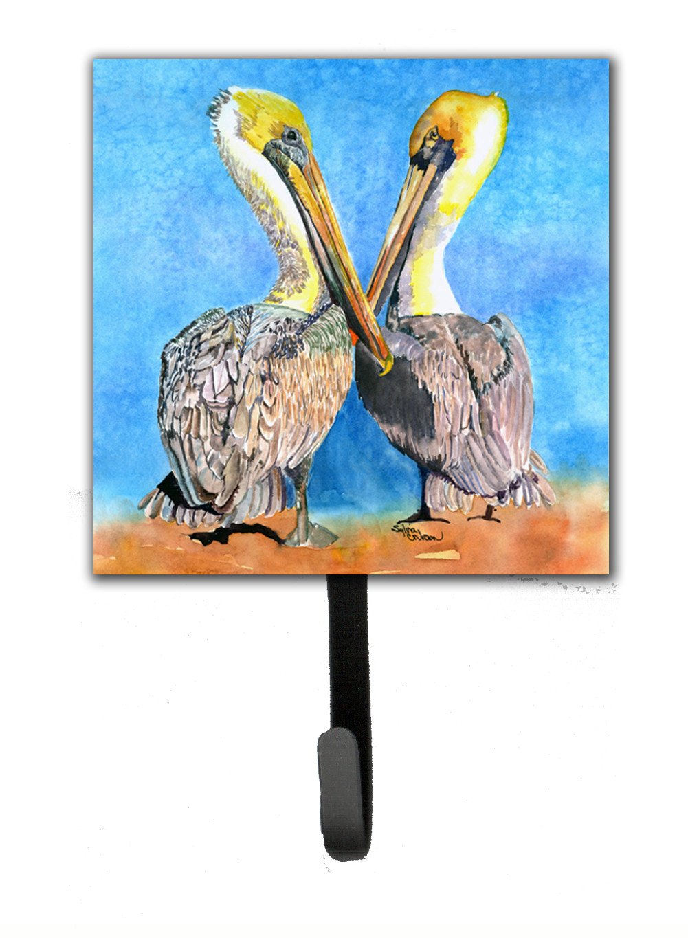 Bird - Pelican Leash Holder or Key Hook by Caroline's Treasures