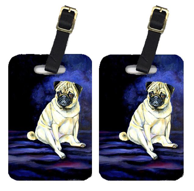 Pair of 2 Pug Penny for your thoughts Luggage Tags by Caroline&#39;s Treasures