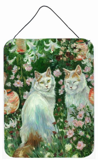 Cats In Garden by Debbie Cook Wall or Door Hanging Prints CDCO0151DS1216 by Caroline&#39;s Treasures