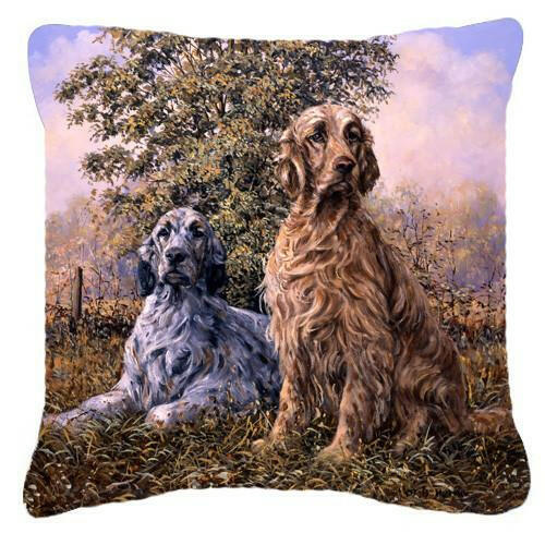 Setters by Michael Herring Canvas Decorative Pillow HMHE0203PW1414 by Caroline&#39;s Treasures