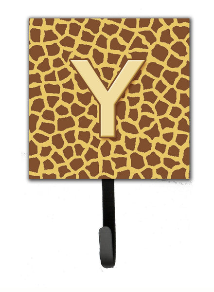 Letter Y Initial Monogram - Giraffe Leash Holder or Key Hook by Caroline's Treasures