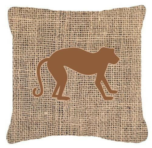 Monkey Burlap and Brown   Canvas Fabric Decorative Pillow BB1128 - the-store.com
