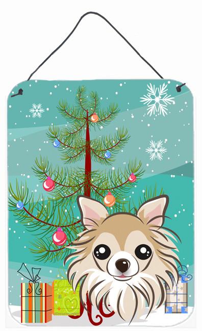 Christmas Tree and Chihuahua Wall or Door Hanging Prints BB1623DS1216 by Caroline's Treasures